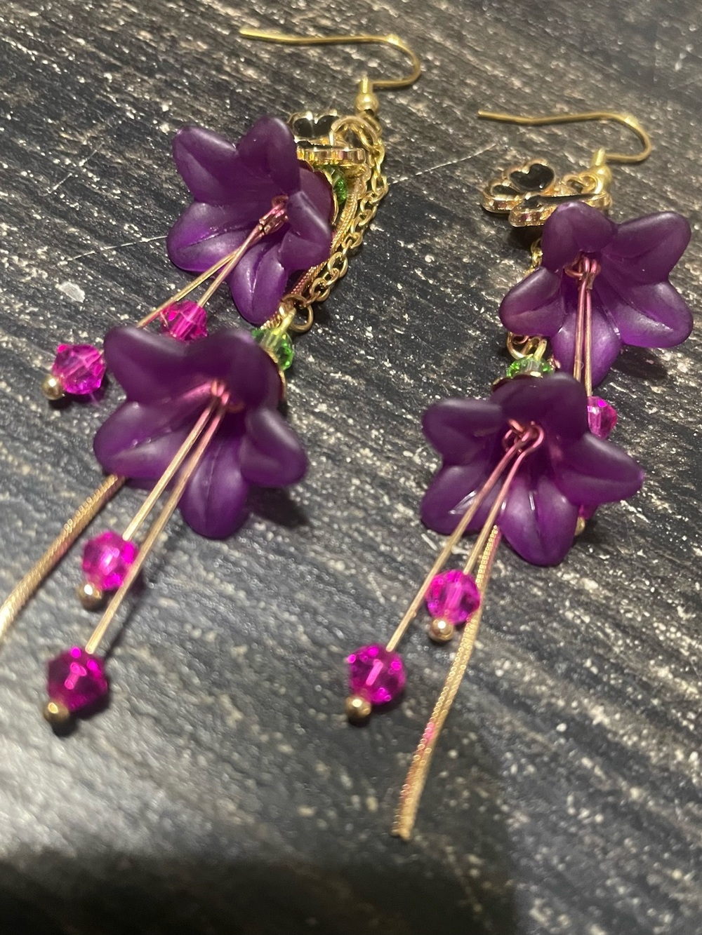 Deadly Nightshade Earrings Hand Crafted - Picture 3 of 6